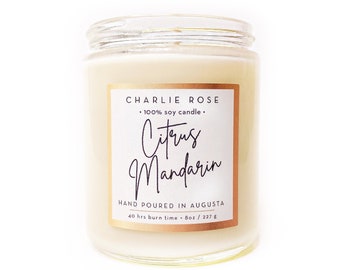 Citrus Mandarin | Handcrafted soy candle