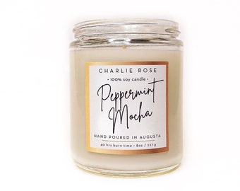 Peppermint Mocha | Handcrafted soy candle