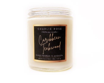 Caribbean Teakwood | Handcrafted soy candle