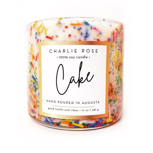 Custom Birthday Cake Candle limited Edition Handcrafted Soy Etsy