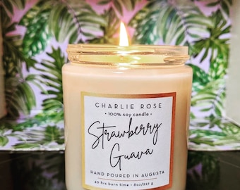 Strawberry Guava | Handcrafted soy candle