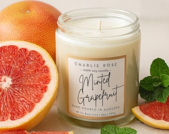 Minted Grapefruit | Handcrafted soy candle