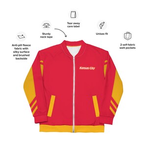 Kansas City Football Stripe Bomber Jacket