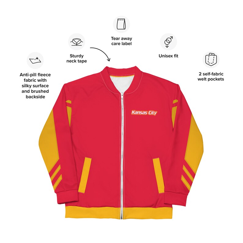 Kansas City Football Stripe Bomber Jacket