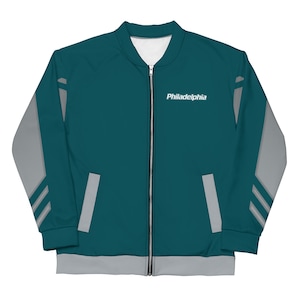 Philadelphia Football Stripe Bomber Jacket