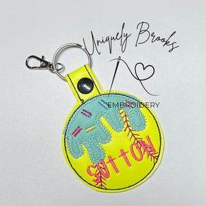 Softball drip, softball drip keychain, softball keychain, softball bag tag, baseball name tag, baseball drip bag tag