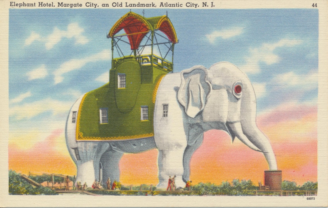 Lucy the Elephant 9x14 Vintage Postcard Print Etsy