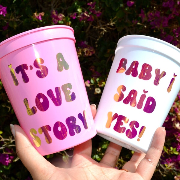 End of Era Bachelorette Party Cups, Lover bridal shower, She Found her lover, In my lover Era, Lover Bachelorette era, Its a love story