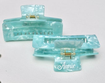 Aqua Tiff Blue Hair Claws, Bride and Co, Breakfast at Tiffany's Bridal Shower Favors, Audrey Hepburn Party, Baby and Co, Turquoise Hair Clip