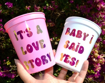 End of Era Bachelorette Party Cups, Lover bridal shower, She Found her lover, In my lover Era, Lover Bachelorette era, Its a love story
