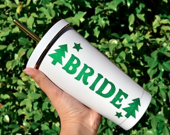 Camp Bride Tumbler, Cabin Hiking Mountain Bachelorette Bride Gift, Engagement Presents, Bride Water Bottle, Bride Gifts, Bride to be gift