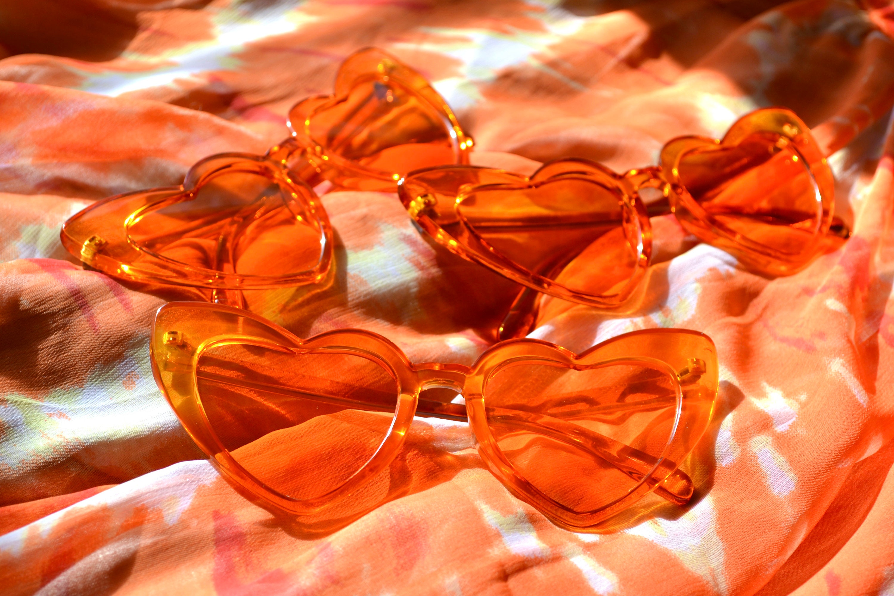 Orange heart sunglasses 2025
