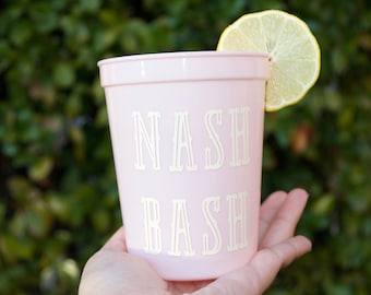 Custom Nash Bash Party Cups, Nashville Bachelorette Party Favors, 21st birthday Nashville, Cowgirl Bachelorette Decor, Western Bachelorette