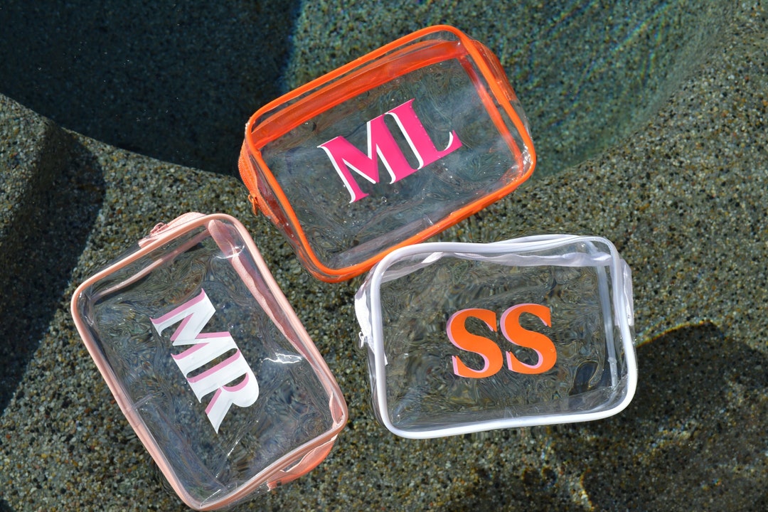 Personalized Beach Bag & Toiletry Pouch | Custom Monogram PVC Mesh Zipper Bag, Waterproof & Foldable - View #5