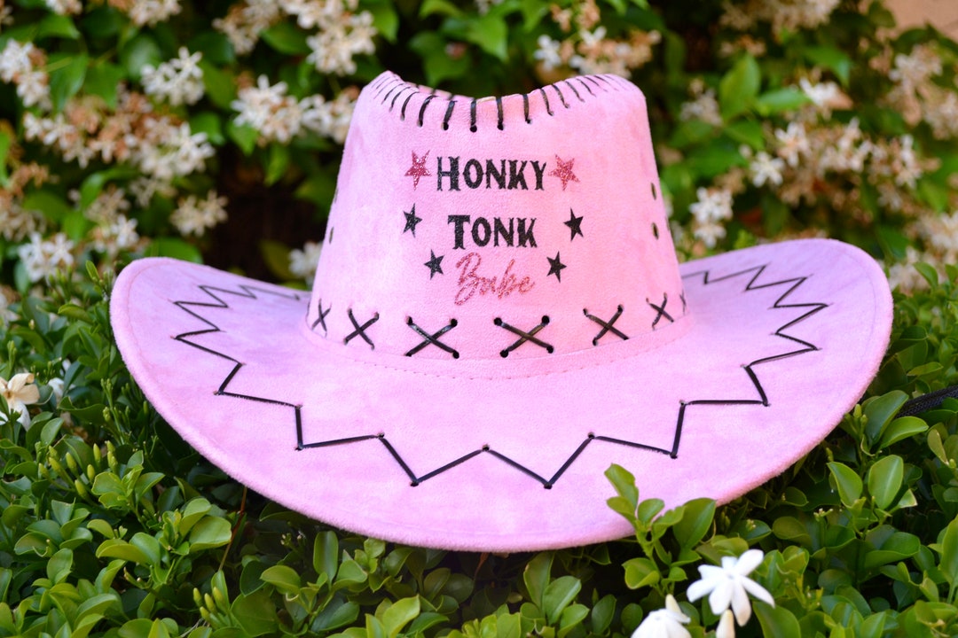 Custom Honky Tonk Barbie Cowboy Hats Pink Cowgirl Hats - Etsy