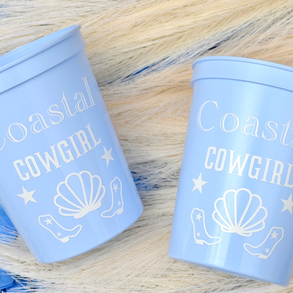 Coastal Cowgirl Bachelorette Party Cups, Last Toast on the Coast, Coastal Grandma Bach, Long Live Cowgirls, Beach Bachelorette Favors