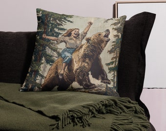 J'ai choisi une housse de coussin ours 22 x 22". style vintage !