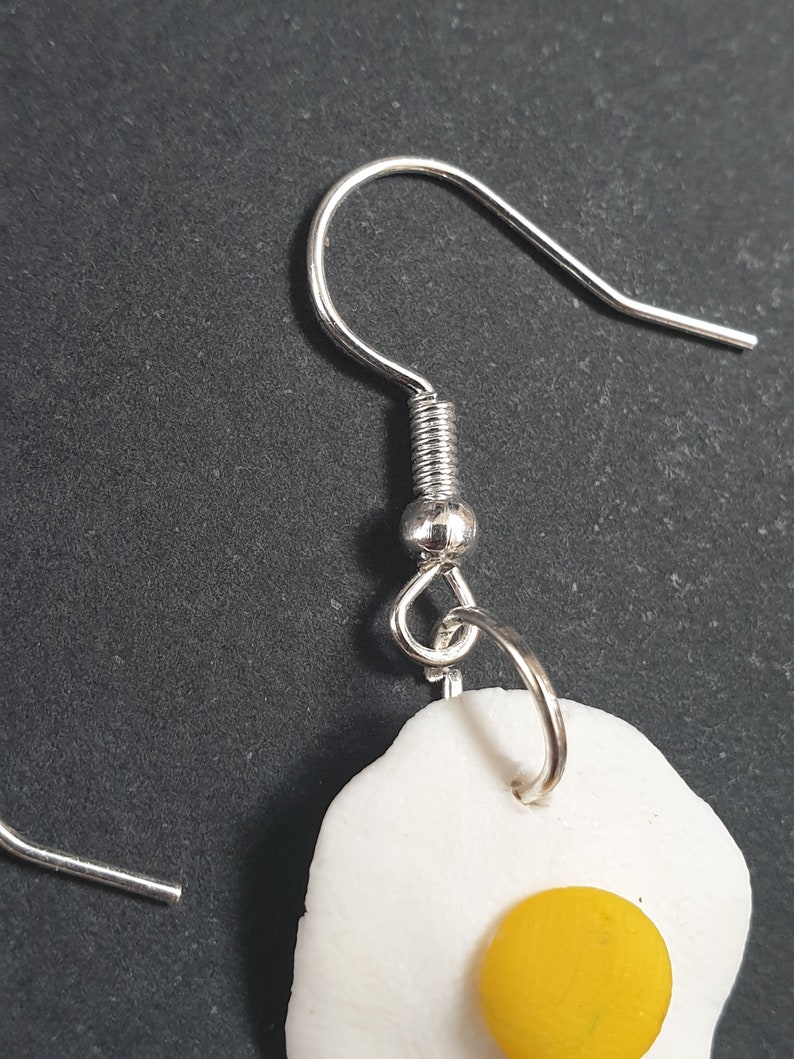 3D Fried egg earrings