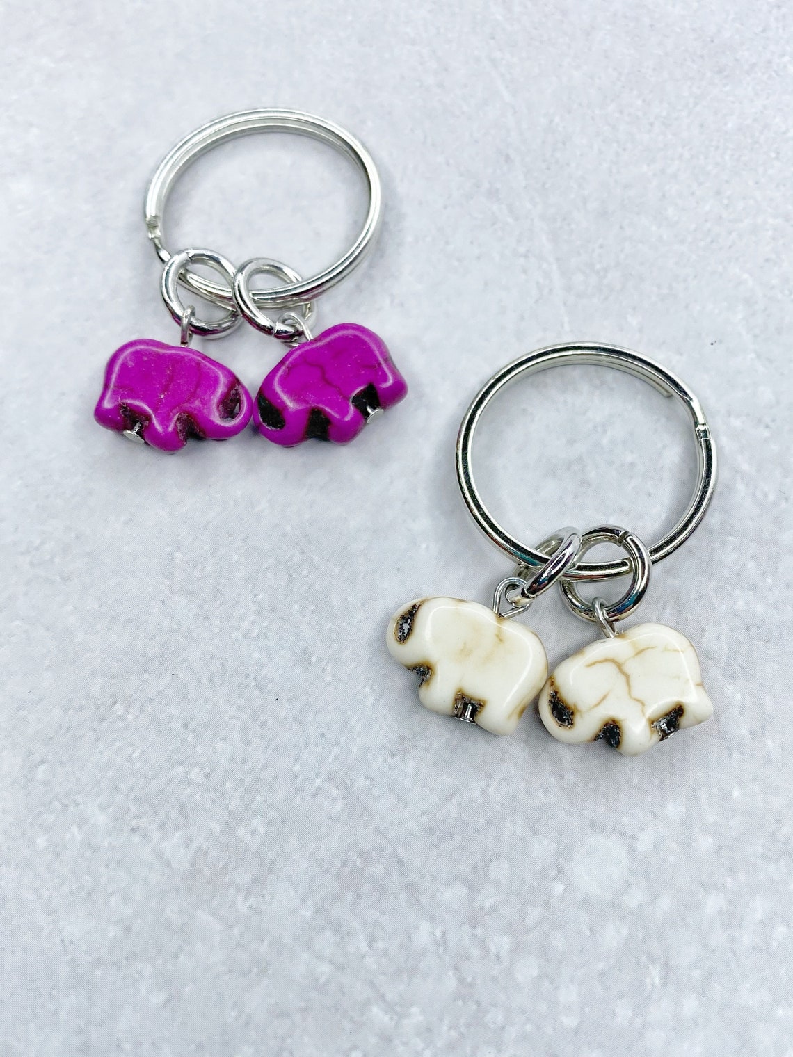 Elephants On A Keychain Cute Gift For Elephant Lover Etsy