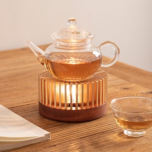 Teapot Wame, Aluminum Alloy & Wood Tea Wame, Fo Heating