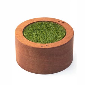 Mini Pet Cremation Urn: Natural Wood Ashes Keepsake Box