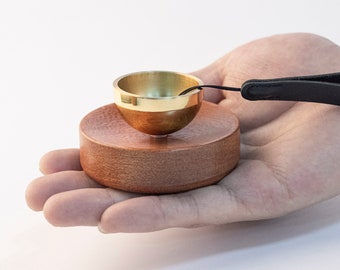 Mini-klankschalenset | Messing meditatiekom | Balancerend klankbad chakra | Zakformaat | Cadeau yoga en mindfulness
