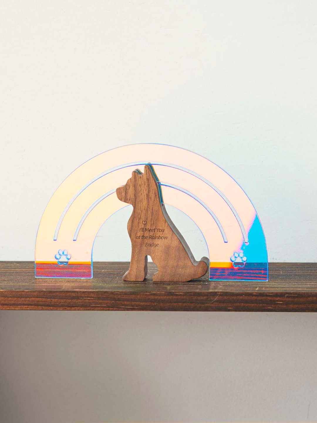 Rainbow Bridge Pet Memorial: Acrylic Dog Loss Sympathy Gift - Etsy