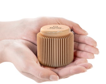 Personalized Mini Keepsake Urn: Beech Wood & Aluminum, Pet/Human Ash