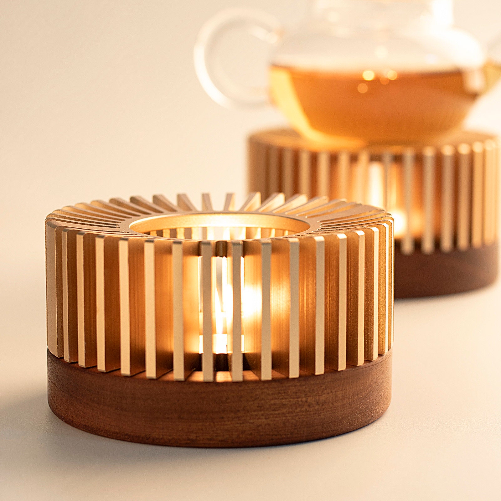 Teapot Warmer, Aluminum Alloy Tea Warmer With Candle Holder, Candle Heater  for Heating Tea, Coffee and Milk,universal Teapot Heater Stövchen 