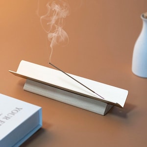 Porta-incenso de liga de alumínio com design separado para palitos, moderno queimador de incenso, coletor de cinzas removível, meditação e ioga, decoração para casa