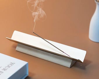 Separate Design Aluminum Alloy Incense Holder for Sticks Modern Incense Burner Holeder Detachable Ash Catcher Meditation & Yoga Home derecor