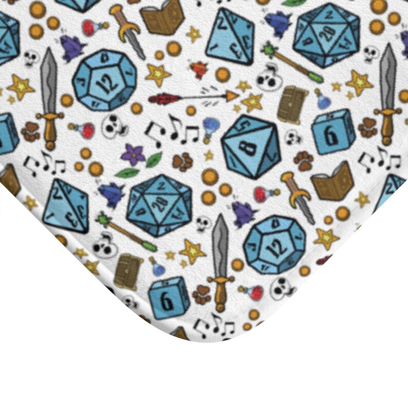 Dungeons and Dragons, Anti Slip Bath Mat, Bathroom Rug, Novelty Gift