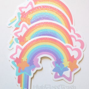 Large Holographic Pastel Rainbow Stickers. Holo Stickers, Pastel Rainbow stickers, Rainbow stickers, Glitter sticker, Pastel stickers.