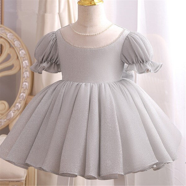 Grey Girl Dress Etsy