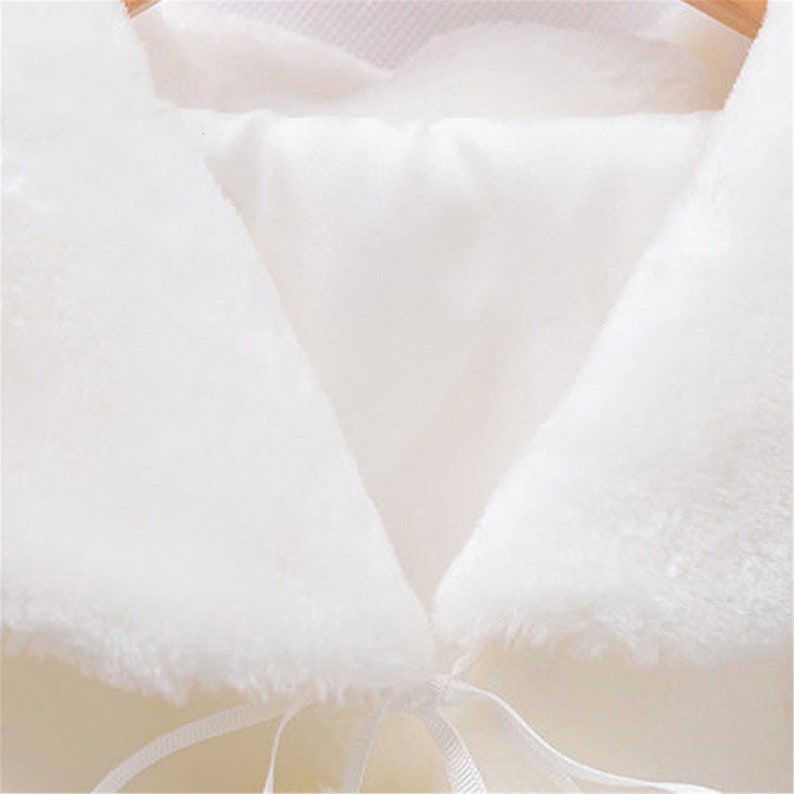 Ivory Faux Fur Shrug Wedding Flower Girl Fur Jacket Winter Etsy