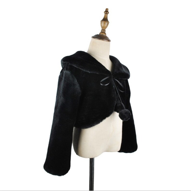 Ivory Faux Fur Shrug Wedding Flower Girl Fur Jacket Winter Etsy