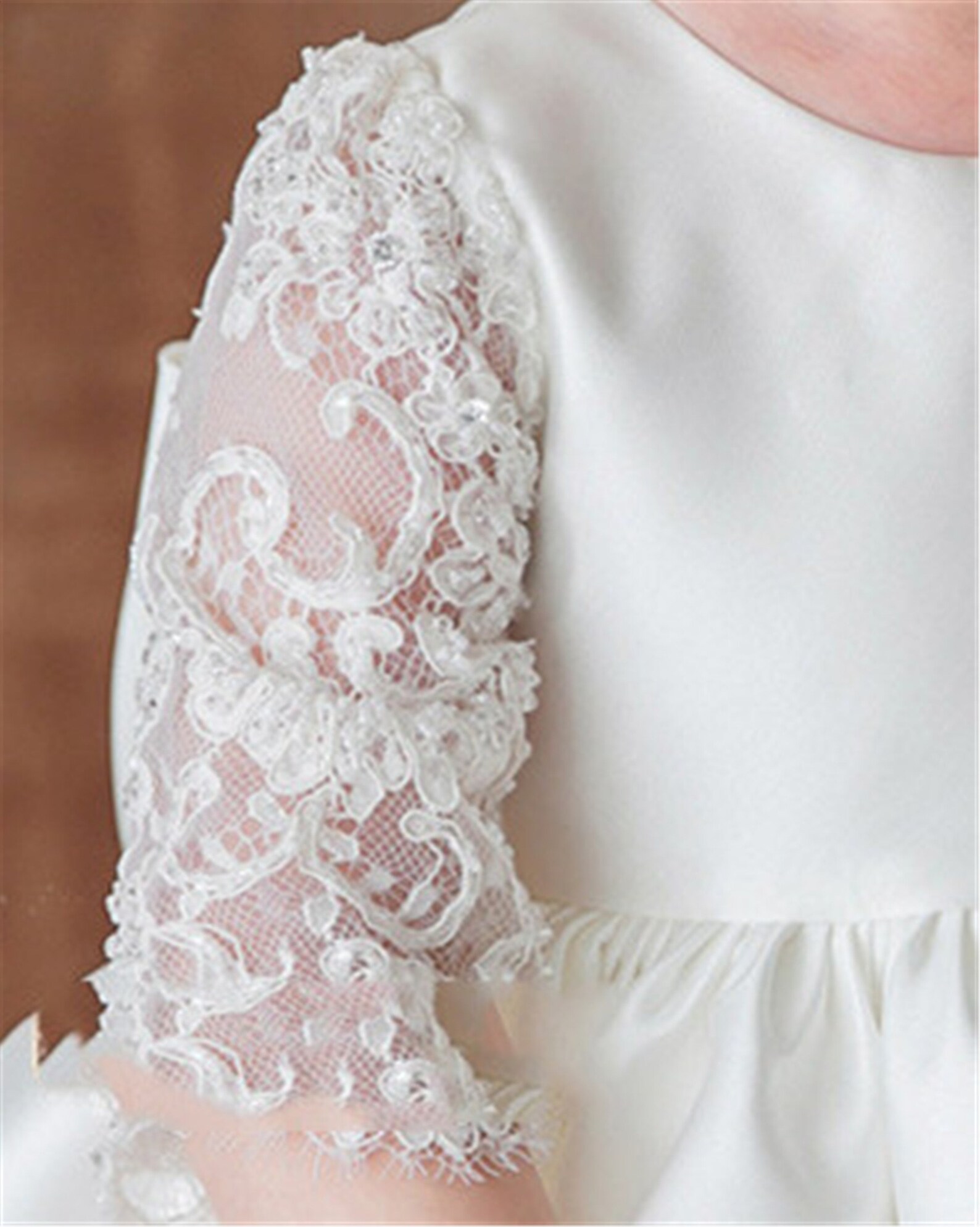 Lace Half Sleeve Flower Girl Dress Baby Girls Satin Dress Etsy