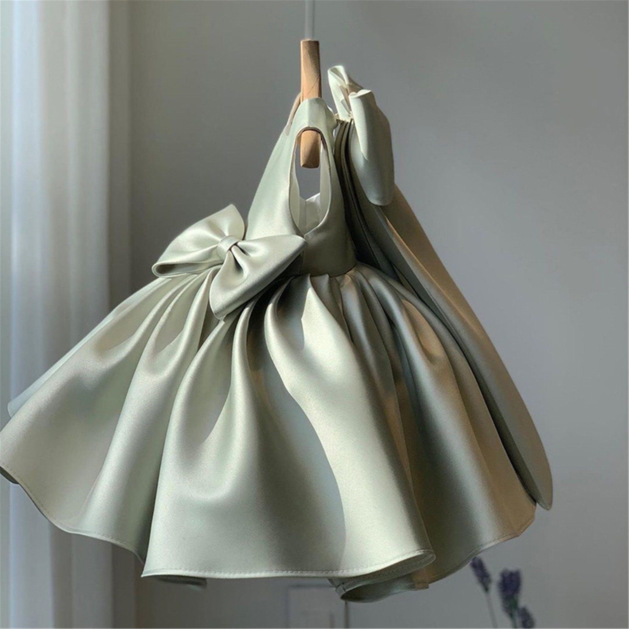 Satin Baby Girls Dresses Toddler Girl Birthday Dress Kids Etsy