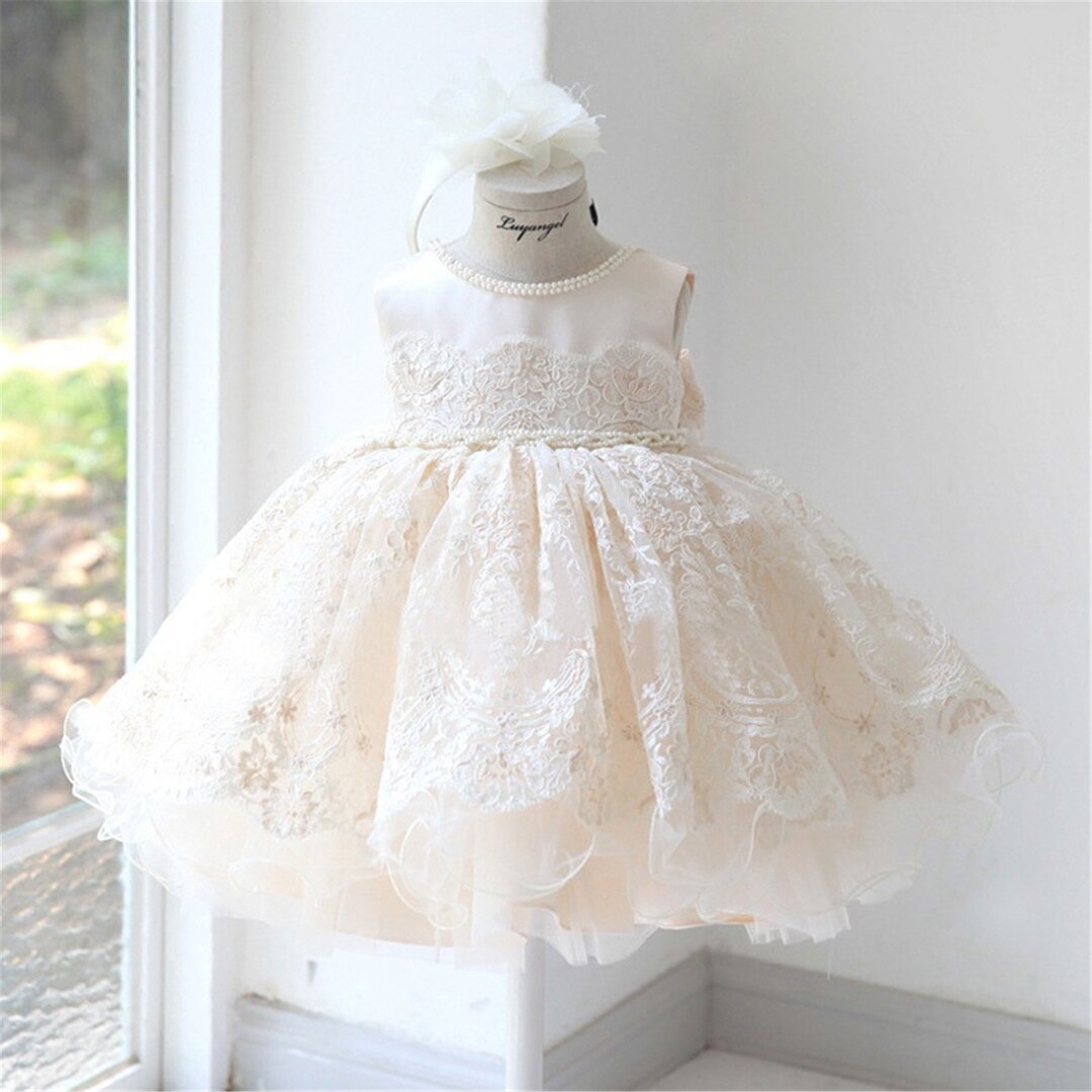 Light Champagne Gorgeous Lace Dress Pretty Girl Dress Cute - Etsy