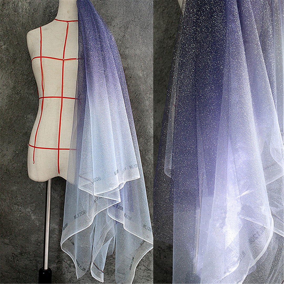 Ombre Purple Blue Sparkle Tulle Gradient Tulle With Sequins - Etsy