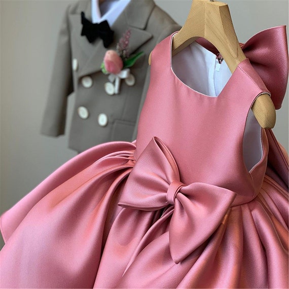 Vestidos de sat n para ni as peque as vestido de cumplea os para
