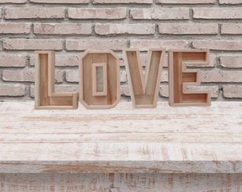 LOVE set of 4 Wooden Letters