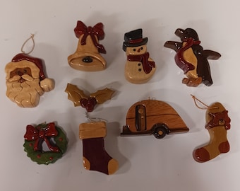 Christmas Intarsia Ornaments