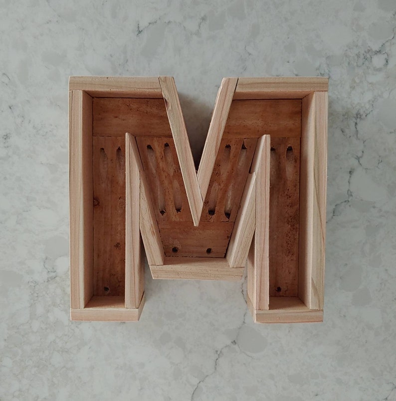 A2Z Wooden Letter Succulent Planters M