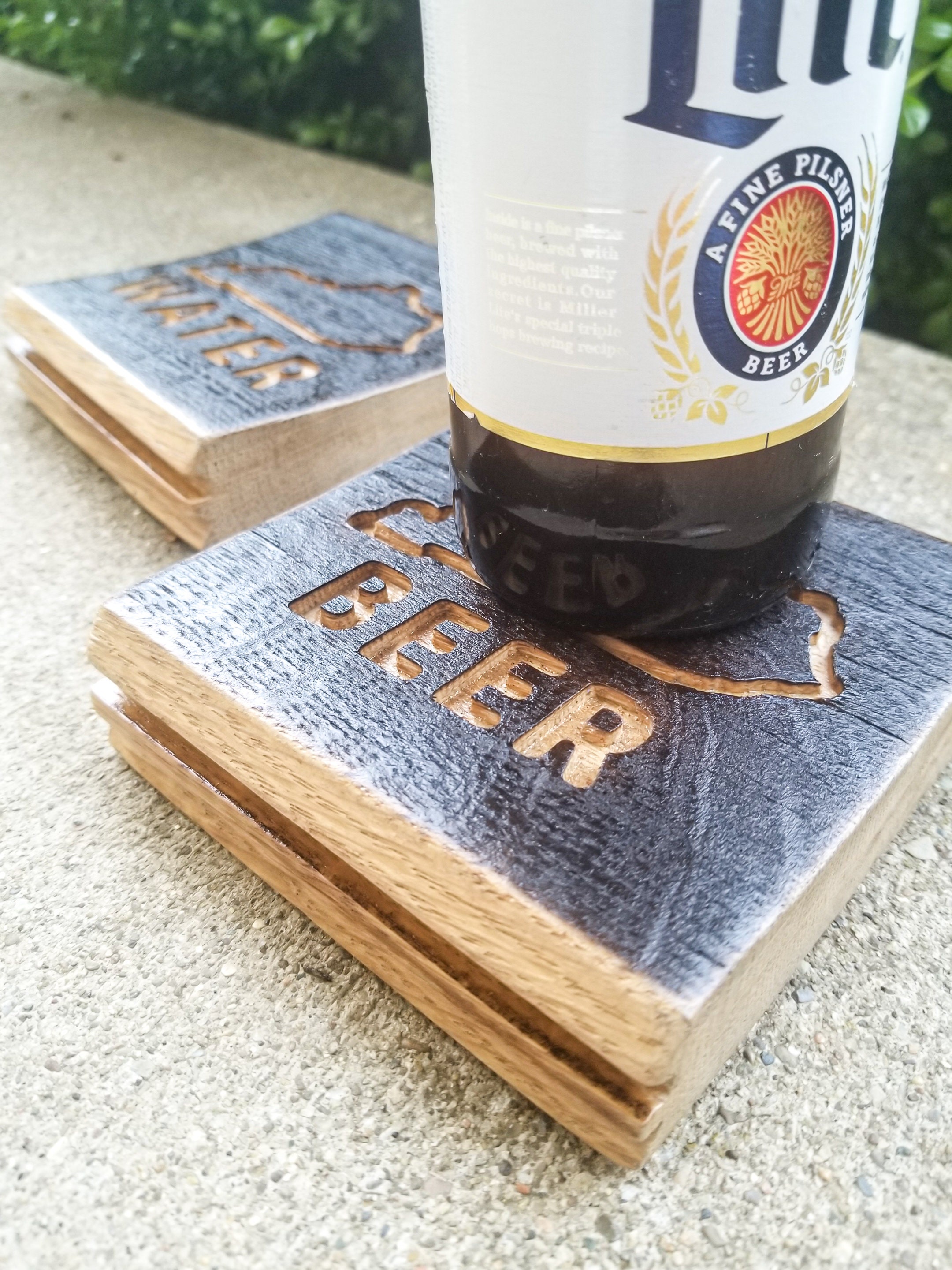 Coaster Beer Coaster Bourbon Barrel Gifts Bar Gifts and Etsy