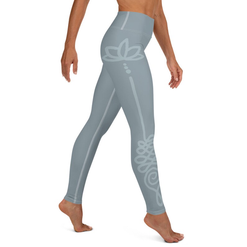 Unalome Soft Blue Yoga Leggings
