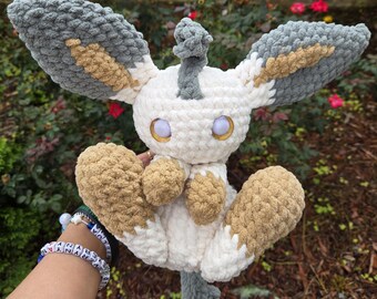 Crochet Handmade Grass Leaf Kawaii Fox Kitty Plush Amigurumi