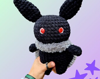 Crochet 12" Mothman Kawaii Handmade Fur Plush Amigurumi