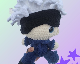 Crochet Handmade Jumbo Blindfold Sorcerer Kawaii Amigurumi Plush