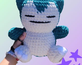 Handmade Crochet Sleeping Bear Kawaii Amigurumi Plush